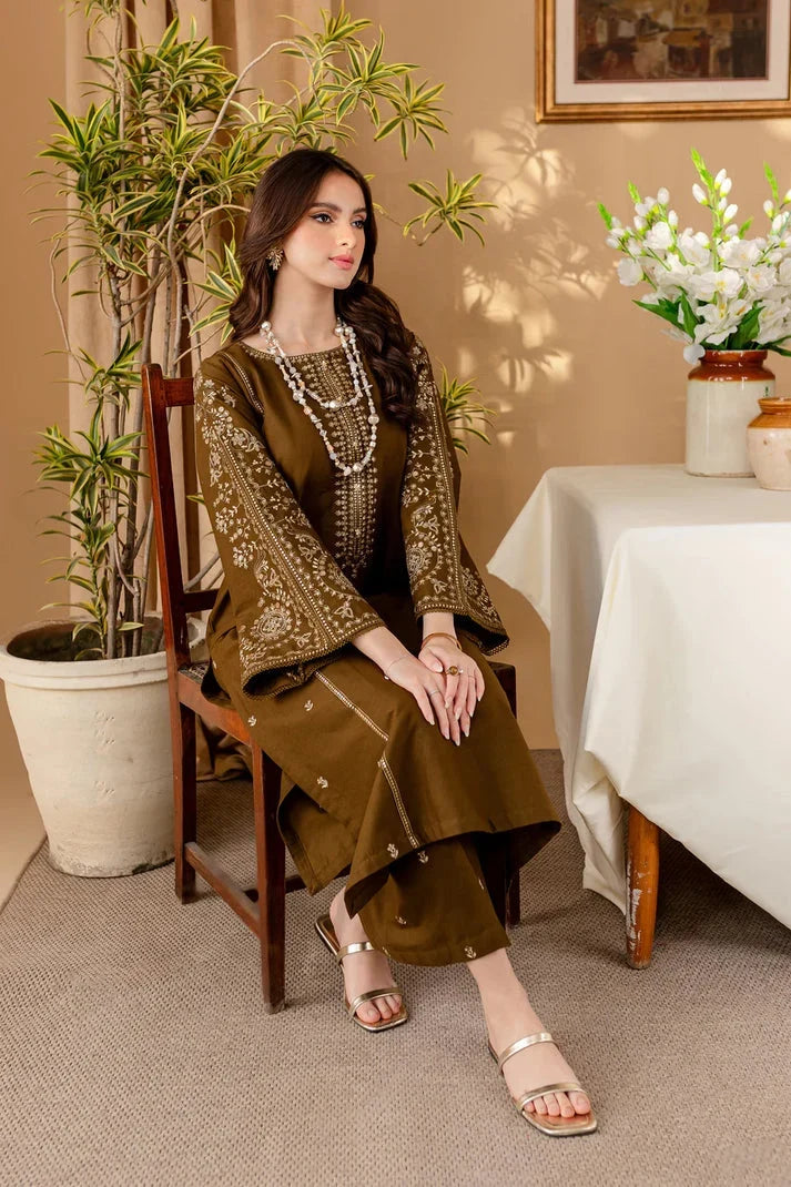 Dhanak-2PC Embroidered Suit - 185