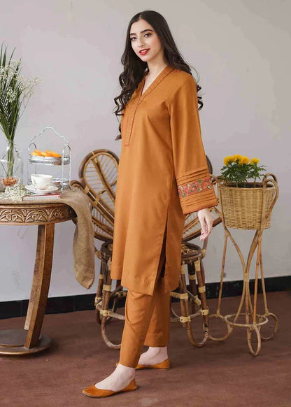 Dhanak-3PC Embroidered Shirt with Dhanak Embroidered Shawl - 889