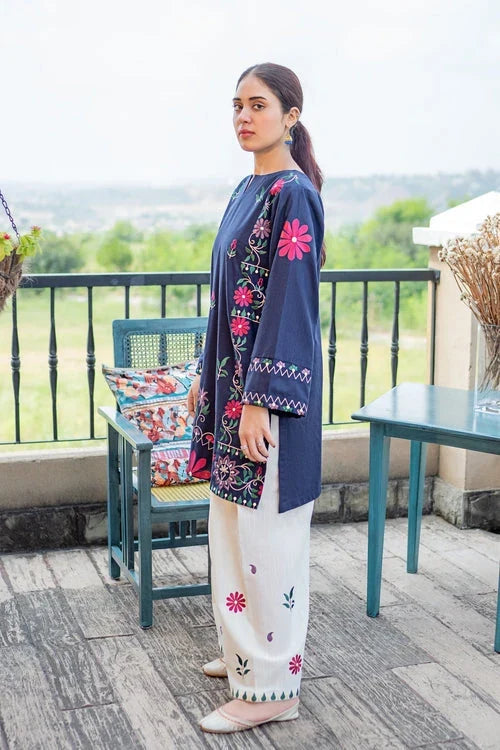 Dhanak-2PC Embroidered Suit - 6081