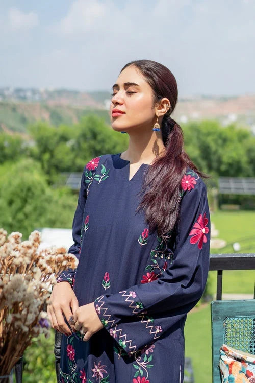 Dhanak-2PC Embroidered Suit - 6081