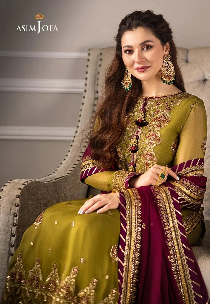 Dhanak-3PC Embroidered Shirt with Chiffon Embroidered Dupatta - 6427