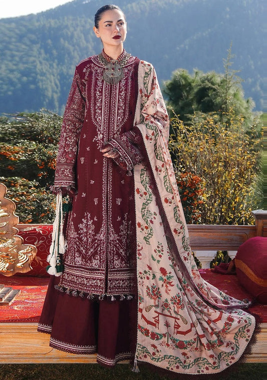 Dhanak 3PC unstitched heavy Embroidered suit