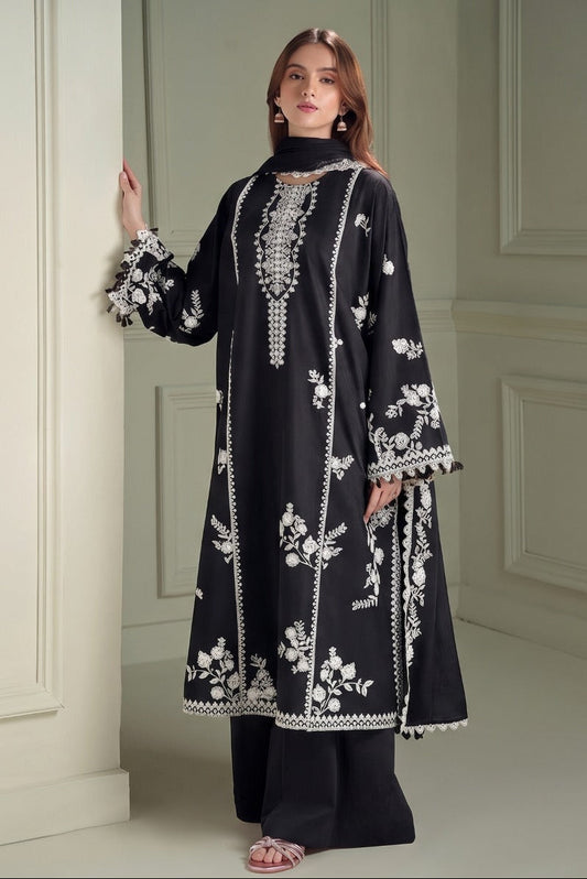 Dhanak 3PC unstitched Embroidered suit