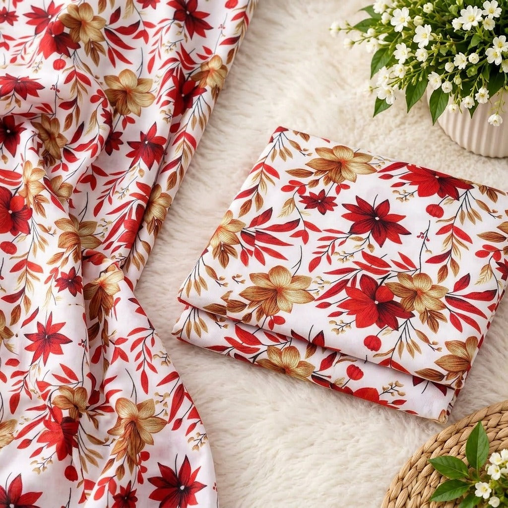 🌸FLORAL PRINTS – 2 PCS UNSTITCHED🌸