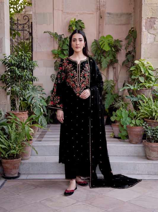 Dhanak 3PC Winter Unstitched Embroidered Suit