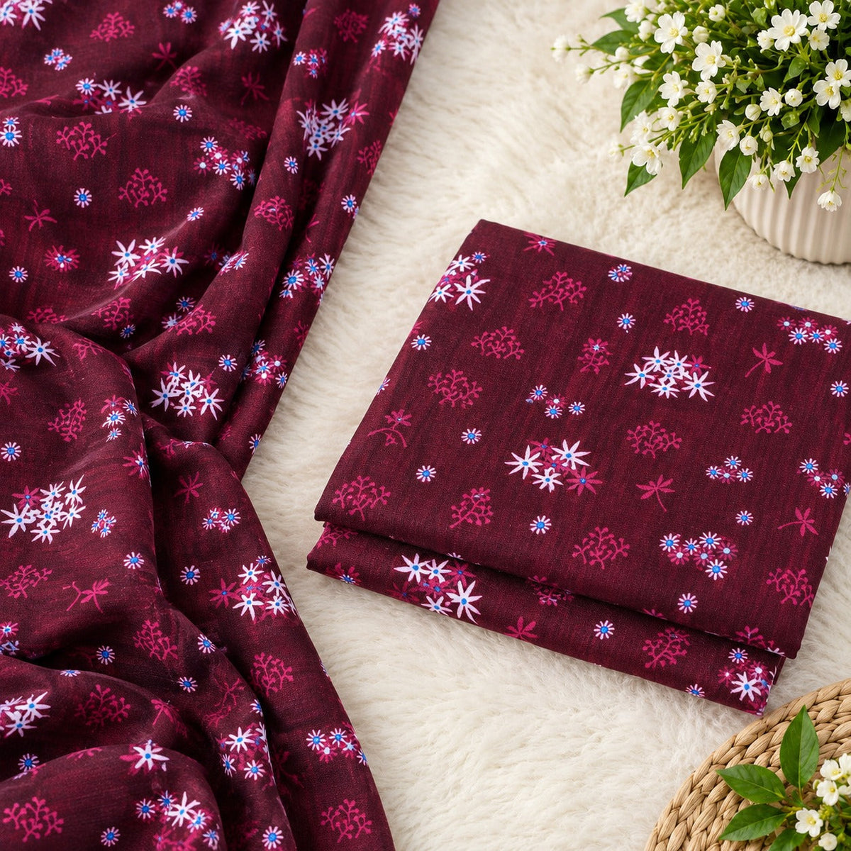 🌸FLORAL PRINTS – 2 PCS UNSTITCHED🌸