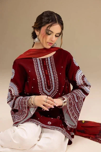 SUMMER ELEGANCE 3PC DIGITAL PRINT LAWN SUIT