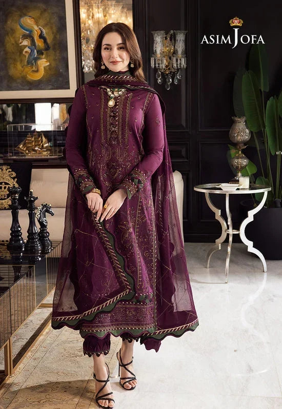 MAJESTIC EMBROIDERED 3PC LAWN SUIT